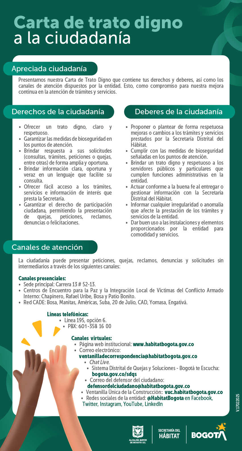 Conoce la carta al trato digno de la Secretaría del Habitat