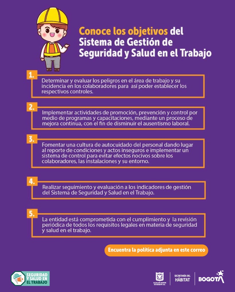 Objetivos Seguridad y salud en el trabajo 